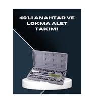 Dayanıklı Karbon Çelik 40 Parça Lokma ve Cırcır Anahtar Seti