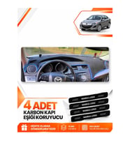 MAZDA 3 (2009-2013) Uyumlu Ön Torpido Koruma Kılıfı Halısı - Siyah Mavi