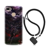 General Mobile GM8 Go GM9 GM20 Pro Plus Kılıf Boyun Askılı Silikon Dark Deer 1786