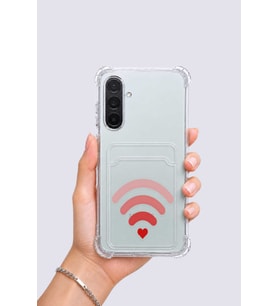 Samsung Galaxy A56 Kartlıklı Aşk Sinyali Desenli Kılıf