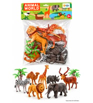 Duman Oyuncak Animal World Safari Vahşi Hayvanlar Figür Seti Eğitici Oyuncak (3+ Yaş)