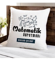 Kişiye Özel Matematik Öğretmeni Temalı Yastık