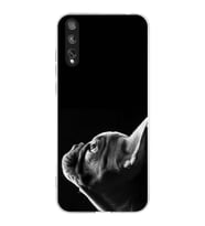 PrintiFy Huawei P Smart S ile Uyumlu Köpek 1 Kamera Korumalı Şeffaf Kılıf