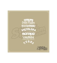 Oto Arka Cam Sticker Model 28 Beyaz 20*35 Cm