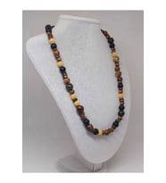 Ahşap Tasarım Unisex Otantik Kolye (51478)