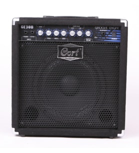 Cort GE30B 30 Watt Bas Gitar Amfisi (Başlangıç/Orta Seviye) 10 İnç Hoparlör, Dahili Kompresör, Aktif/Pasif Giriş Desteği ve Kulaklık Çıkışlı Prova Amfisi