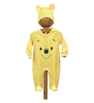 Bebek Patikli Tulum Şapkalı Sarı Winnie The Pooh