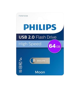Philips FM64FD160B/00 64Gb Moon Klasik Gümüş USB 2.0 Metal Flash Bellek (4767)