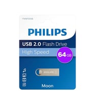 Philips FM64FD160B/00 64Gb Moon Klasik Gümüş USB 2.0 Metal Flash Bellek (4767)
