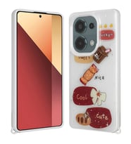 Xiaomi Poco M6 Pro 4G Uyumlu Kılıf Parlayan Simli Kabartma Figürlü Zore Cevze Kapak