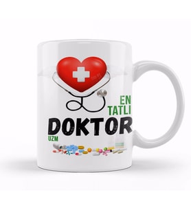 Doktor Doktora Hediye Kupa Bardak Porselen