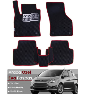 FORD C-MAX (2011-2024) Uyumlu EVA Paspas Tam Set–Araca Özel,Su Geçirmez,Hızlı ve Kolay Montaj