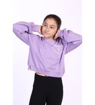 Toontoy Kız Çocuk Orıgınal Baskılı Sweatshirt (Lila)