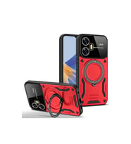 Realme C55 Kılıf Joy Lens Standlı Kapak - Kırmızı
