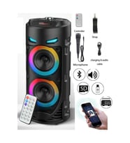 Karaoke Mikrofonlu Bluetooth Hoparlör Led Işıklı Taşınabilir Kablosuz Speaker