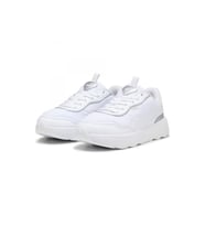 Puma Runtamed Platform Metallics 393375 02 Kadın Yürüyüş ve Koşu Ayakkabısı Beyaz Gümüş 36-40 (Beyaz - Gümüş)