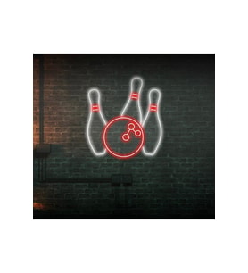 Bowling Topu ve Lobutu Şekilli Neon Tabela