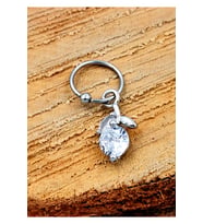 Çelik Zirkon Taşlı Piercing