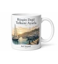 Marina Yat İşletmeciliği Öğrencisine Lüks Yat Yelkenli Marina Kupa Hediye Bardak