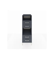 Kronos Dolap 2 Raflı 4 Çekmeceli 44x59x134 Antrasit-Antrasit