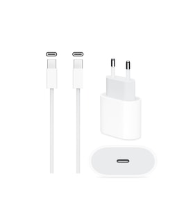 Apple İphone 15 / 16 / 17 / Pro / Pro Max Hızlı Şarj Cihazı Aleti ( 20w Adaptör + Usb-C to Usb-C Kablo )