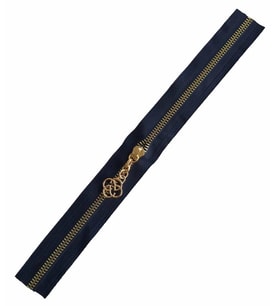 Angel Çanta Aksesuar Başlıklı Fermuar 40 Cm Light Gold Metal Lacivert