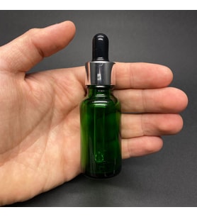 20Ml Yeşil Cam Damlalıklı Şişe , Gümüş Metal Kapak , 20 Cc Yeşil Cam Damlalıklı Şişe x 6 Adet
