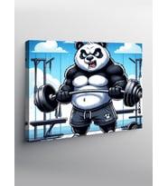 Kanvas Tablo Spor Yapan Panda