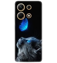 Infınix Note 30 Kılıf Resimli Desenli Silikon Platinium Series Butterfly Cat 1891