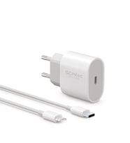 SChitec 20W Type-C Çıkışlı Hızlı Şarj Aleti Type-C to Lightning Kablolu Set Beyaz SC001