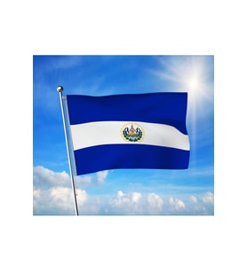 El Salvador Bayrağı Premium Raşel Kumaş 100x150 cm