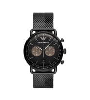 Ar11142 43 Mm Siyah Hasır Kordonlu Erkek Kol Saati