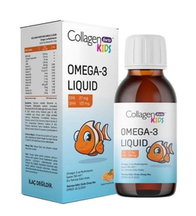 Collagen Forte Paltinum Omega-3 Kids Liquid & Multivitamin 150ml Çocuklar Için Portakal Aromalı Sıvı Balık Yağı