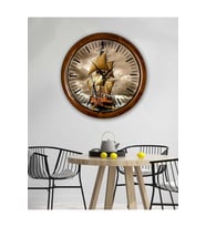 Retro Tasarımlı Duvar Saati 35X35 CM (Çok Renkli)