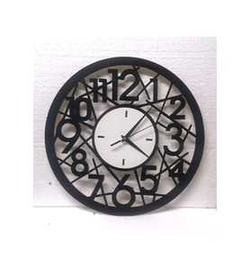 bilge Tasarım GEOMETRİK Duvar Saati 40 x 40CM (Siyah)