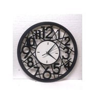 bilge Tasarım GEOMETRİK Duvar Saati 40 x 40CM (Siyah)