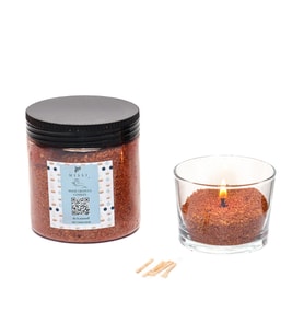 Dark Amber Kokulu Taba Yaratıcı İnci Tozu Mum (30 adet fitil ile birlikte)-250 gr
