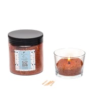 Dark Amber Kokulu Taba Yaratıcı İnci Tozu Mum (30 adet fitil ile birlikte)-250 gr