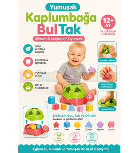 Yumuşak Kaplumbağa BulTak - Bebek Oyuncakları - Bultak Oyuncak Eğitici Oyuncak - Yumuşak Lego - Soft