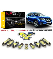 Nissan Xtrail 2015 Sonrası Cam Tavanlı LED İç Aydınlatma Ampul Seti FEMEX Parlak Beyaz