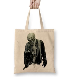 Skull Music Müzik Bez Çanta Uzun Saplı