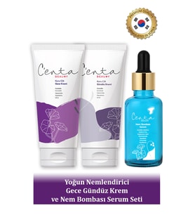 C'enta Beauty Yoğun Nemlendirici Gece Gündüz Krem ve Nem Bombası Serum Seti - Cica Seti
