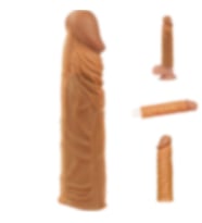 Lovetoy X-Tender Realistik Dokulu 5 Cm Uzatmalı Penis Kılıfı-LV1052B