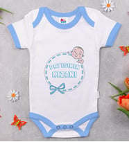 BK Kids Dayısının Kızanı Tasarımlı Mavi Bebek Body Zıbın-1