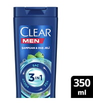 Clear Men 3 İn 1 Şampuan & Duş Jeli Ferahlatıcı Mentol 350 Ml