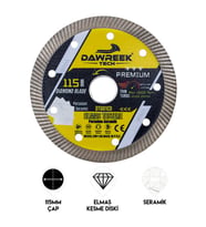 115mm Premium İnce Turbo Elmas Testere (Porselen-Seramik)