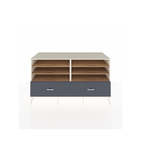 Kronos Konsol 6 Raflı 2 Çekmeceli  176x59x99 Aytaşı-Çam/Antrasit