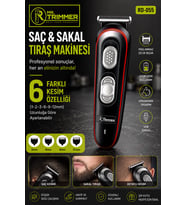 Mr.Trimmer RD-055 Kırmızı Saç Ve Sakal Tıraş Makinesi Profesyonellere Özel 6 Farklı Kesim 120 Dk Kul