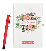 Kişiye Özel Anneye Hediye Yeni Yıl Hediyesi Defter ve Roller Kalem Seti