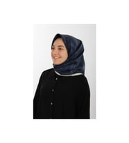 Lacivert Ipek Krep Saten Eşarp 7208701-322